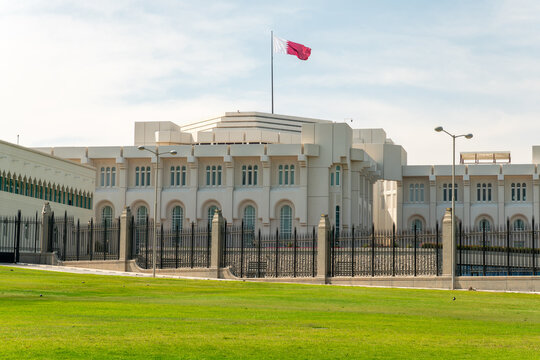 The Emiri Diwan palace, centre of government, in Doha, Qatar.