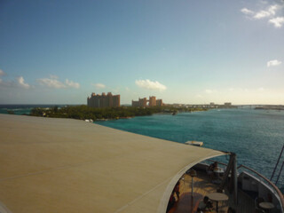 Dream holiday vacation to tropical Caribbean Islands white sandy beaches in the Bahamas on fun...