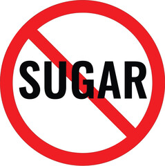 No Sugar Allowed Dietary Restriction Symbol
