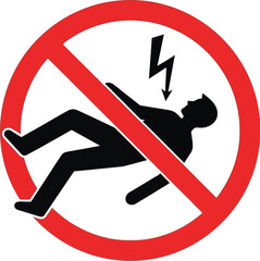 High Voltage Danger Electrical Shock Prevention Symbol