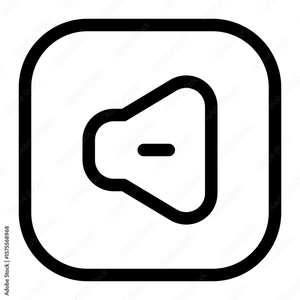 Poster simple audio notification icon in minimalist style suggests media player or sound settings design el
