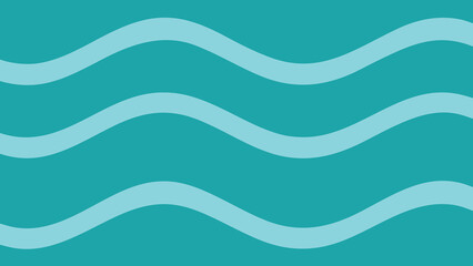 Simple blue and teal wavy pattern design seamless repeating decorative abstract background