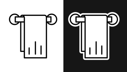 Bathroom Towel Rack Icon Clean, Modern Design for Web & Print