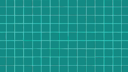 Teal square tile pattern background design with artistic shadows and light effects