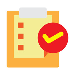 Task Completed Vector Flat Icon Design