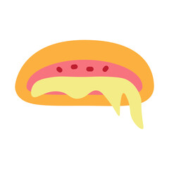 Calzone Vector Flat Icon Design