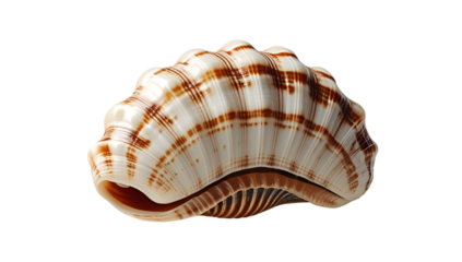 sea cowry shell isolated on transparent background