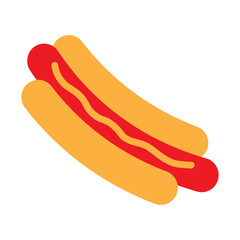 Hot Dog Vector Flat Icon Design