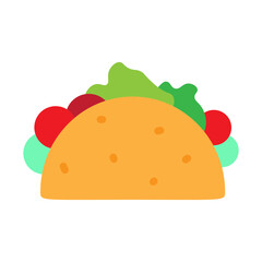Taco Vector Flat Icon Design