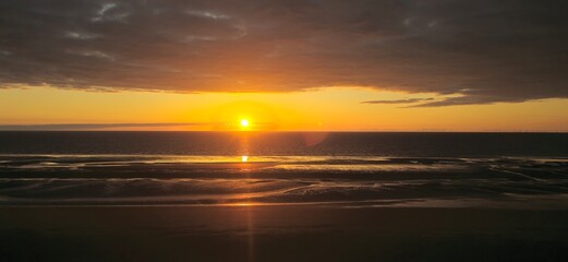 sunset over the sea