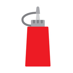 Fototapeta premium Sauce Bottle Vector Flat Icon Design