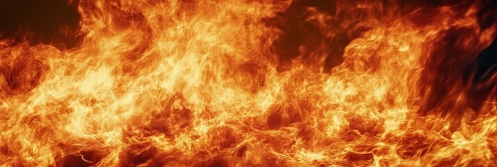 Fototapeta premium Dramatic depiction of a raging firestorm in hell, showcasing intense flames and visual chaos.