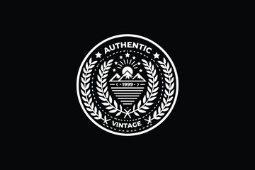 Classic Laurel Wreath Emblem Authentic