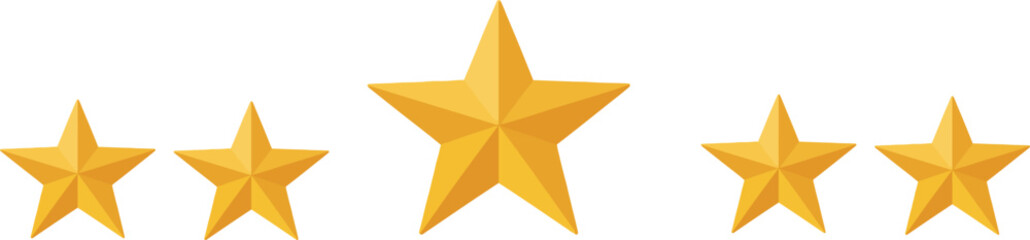 Print five star ratings on isolated back