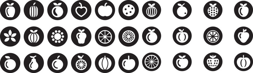 fruits on isolated back