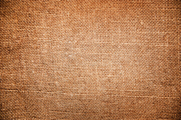 Close Up of Vintage Burlap Coffee Sack Texture Rustic Jute Fabric Background