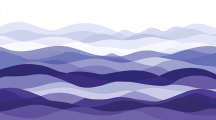 Fototapeta premium Dynamic Abstract Waves of Violet and Blue with Gradient Shading Creating a Dreamy, Serene Atmosphere