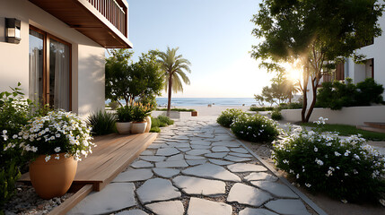 tropical resort hotel