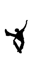 silhouette of a skateboarder