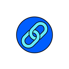 Icon a link, isolated against a clean background.
