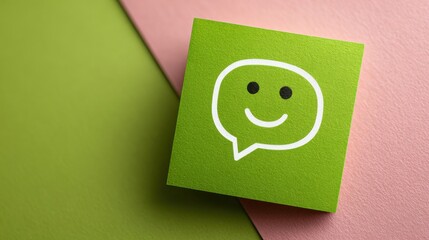 WhatsApp Logo Green Speech Bubble with Smiley Face Icon