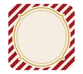 Isolated festive Holiday Label template