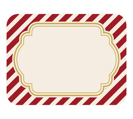 Isolated festive Holiday Label template