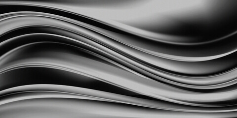Obraz premium 3d illustration, black and white background curve pattern with light.
