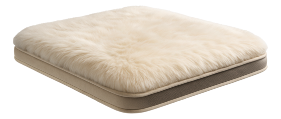 Luxury faux fur pet bed mat designed for a stylish touch in a modern home environment.