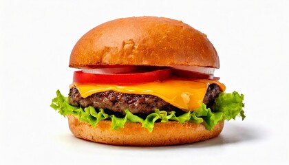 A luxurious wagyu beef cheeseburger with melted aged cheddar, crisp lettuce