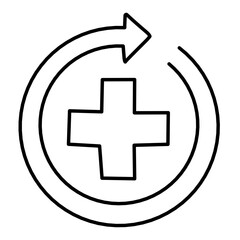 Medicine line vector