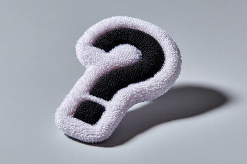 Large soft question mark waiting for an answer