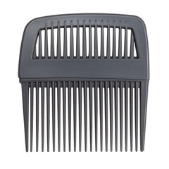 Portable Folding Grooming Comb in Matte Grey, Top View PNG