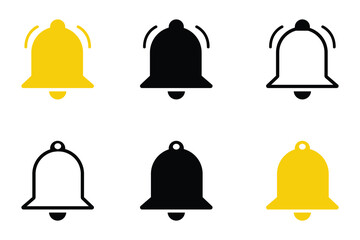 Notification Bell vector icon. Notification bell icon set. Toller icon. Vector flat sign. Notification bell vector icon for web design. Vector illustration.