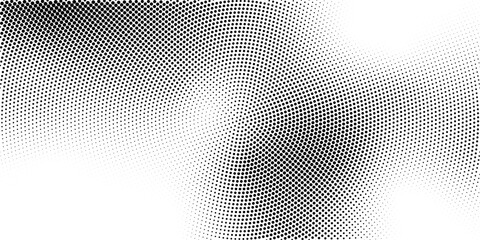Abstract radial halftone gradient texture. Vector concentric dotted grunge background for poster, overlay, cover, card. Pixelated retro backdrop