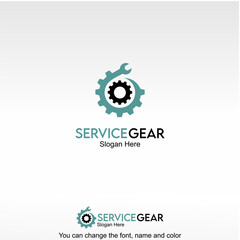 Service Gear Logo Template Design Vector