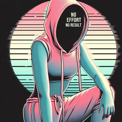 illustration of a woman working out