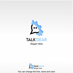 Fototapeta premium Talk Gear Logo Template Design Vector