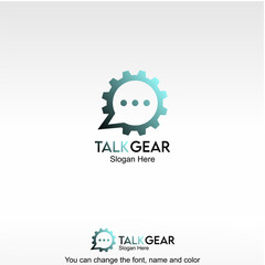 Talk Gear Logo Template Design Vector