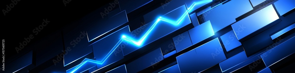 Poster concept of improving business processes shown through an upward trending graph with data points.