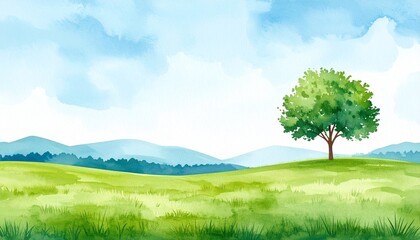 Fototapeta premium ほっこりした自然の風景画