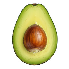 Avocado Half:  Perfect Ripe Fruit, Healthy Eating,  Nutrition, Vegan Food