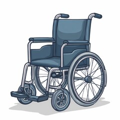Fototapeta premium Artistic Hand Drawn Wheelchair Illustration with Detailed Lines and Shading Design