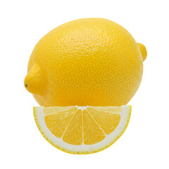 Vibrant Lemon: Whole and Sliced Citrus Fruit