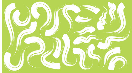 white brush with green background editable 1