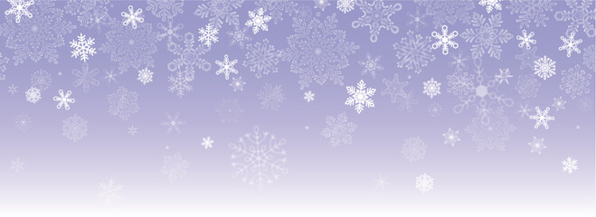 スノーフレイクの舞う冬の空