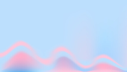 Abstract vivid light blue and green gradient wavy flowing line blend background