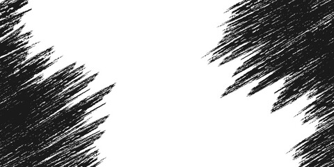 Abstract Background with Paintbrush Stroke, Brush Stroke Frame, Grunge Frame, Creative Ink Border, Template, Black
