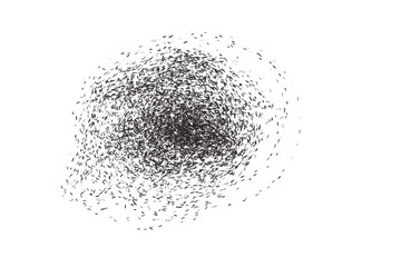 Dark abstract particle swirl center design for futuristic overlays and visual effects
