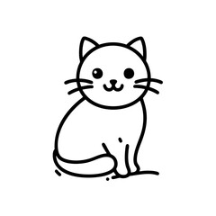 Adorable Cartoon Cat: Cute Kitten Illustration